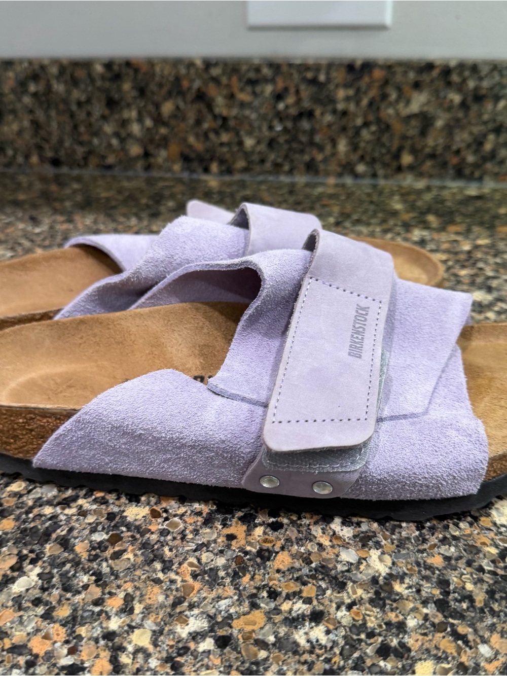 Birkenstock Lavender Kyoto Suede Slide Sandals 37 - Picture 5 of 9